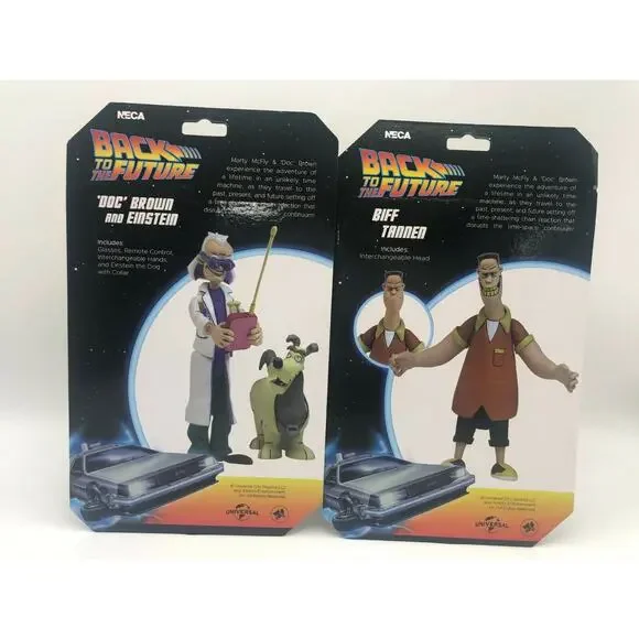Back To The Future Doc Brown & Einstein & Biff Tanner 6" Action Figure NECA - Picture 9 of 12